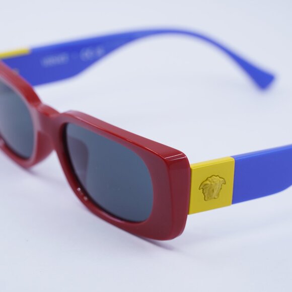 Versace Kids VK4003U 506587 Sunglasses Red Rectangle Frame, Grey Lenses - Picture 2 of 9